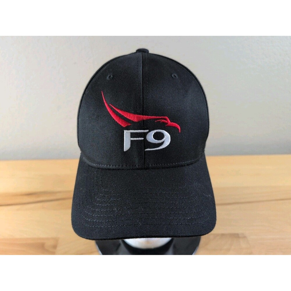 SpaceX Falcon 9 Flexfit Hat Black Red F9 Logo Official S/M SpaceX Employee